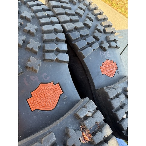 Harley Davidson Black Motorcycle Boots Womens 9 Harnett‎ Black D84472 Bikerchic - Picture 14 of 16